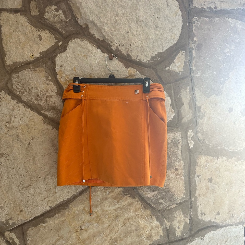 Y2K Pedro Del Hierro Mini Skirt Orange Size 42 - medium